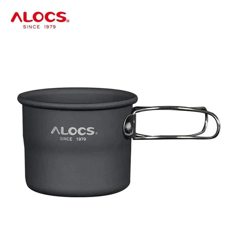 ALOCS TW-402 Portable Mini 150ml Camping Water Cup Coffee Cup Teacup Tumbler Folding Handle For Travel Hiking Backpacking Picnic-WAYBIKER