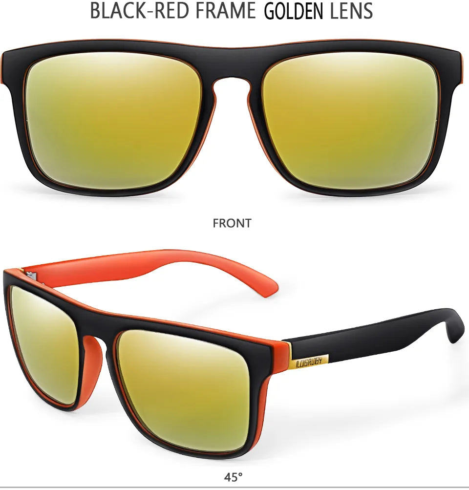 LOISRUBY Brand Square Cycling Sunglasses Men Women Polarized Goggles for Fishing Driving Running UV400 Eyewear-WAYBIKER