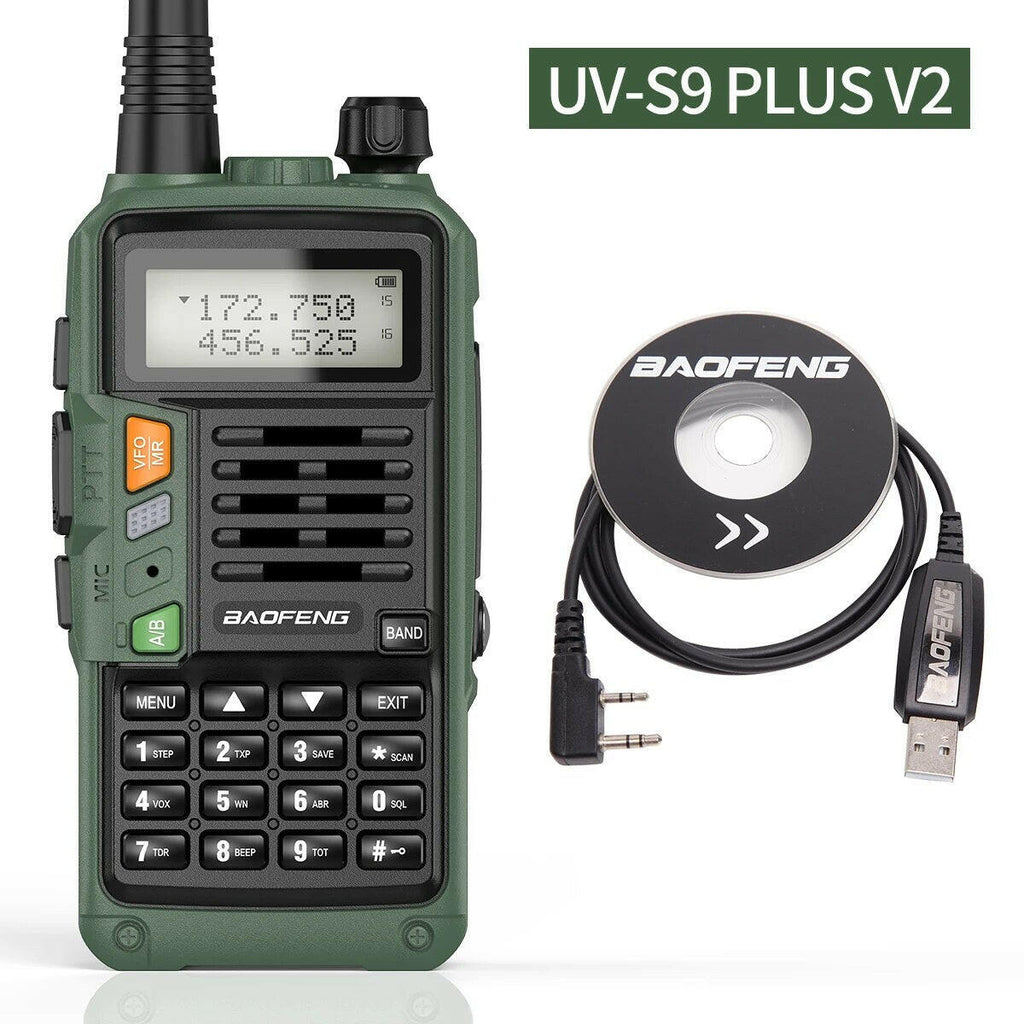 BAOFENG UV-S9 Plus V1 V2 Powerful Handheld UHF VHF Dual Band 16 KM Long Range Waterproof Walkie Talkie Ham UV-5R Two Way Radio-WAYBIKER