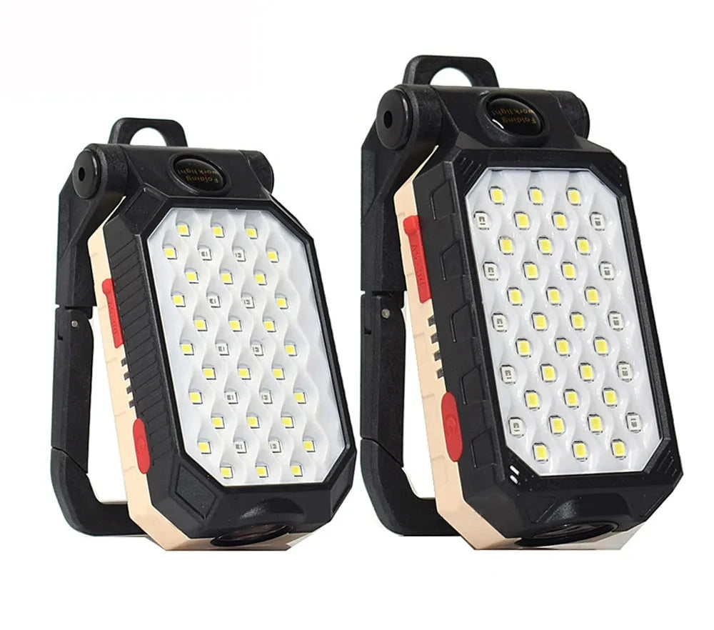 High Power LED Flashlight Rechargeable COB Work Light Adjustable Waterproof Camping Lantern Magnet With Power Display-WAYBIKER