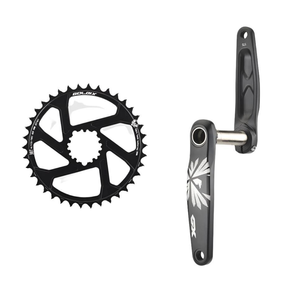 GX Bicycle Crankset GXP MTB Bike Crank Chainring Bike 170mm 175mm Black 0 Degree 30T 32T 34T 36T 38T Aluminum Alloy with Bottom