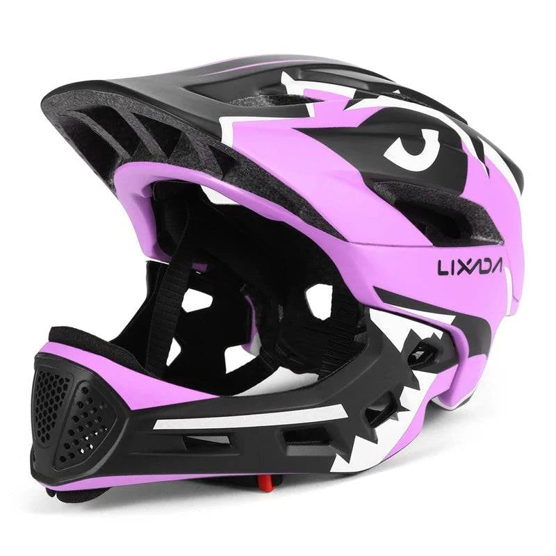 Kids Detachable Full Face Bike Helmet Ultralight Cycling Sports Safety Helmet for Skateboard Scooter Roller Skating-WAYBIKER