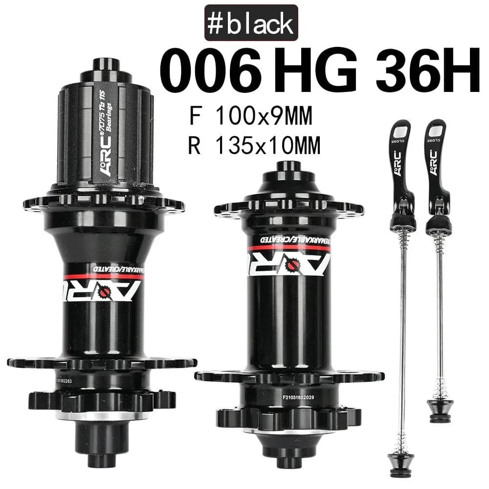 1 Pair MTB Bike Hub Front Rear HG 8-11 Speed 4 Claws 36 Holes Disc Brake Hubs with Quick Release Lever-WAYBIKER