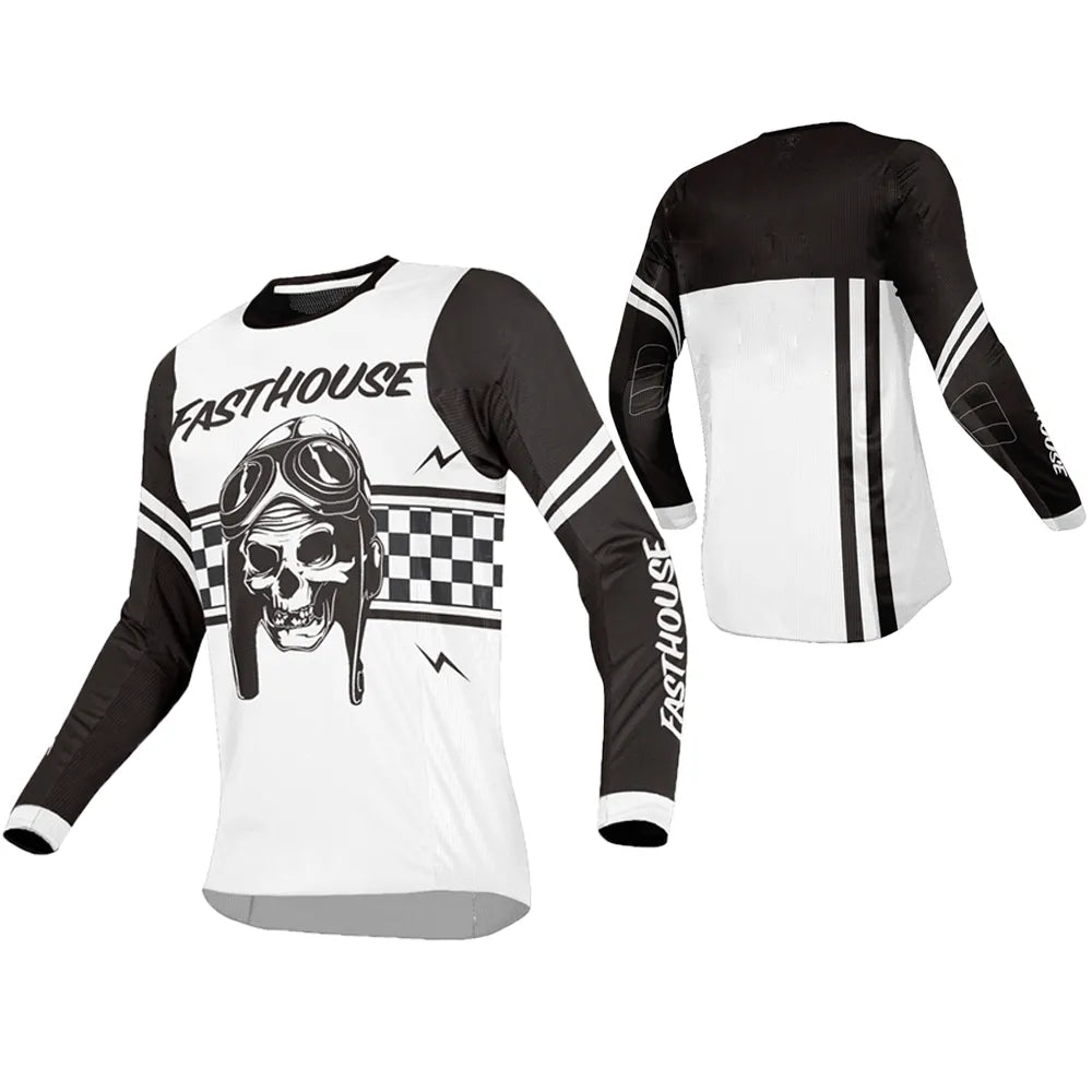 FASTHOUSE MTB Cycling Sleeve Cycling Jersey Downhill Shirt Camiseta Motocross T-shirt Mx Mountain Bike Clothing Mtb jersey-WAYBIKER