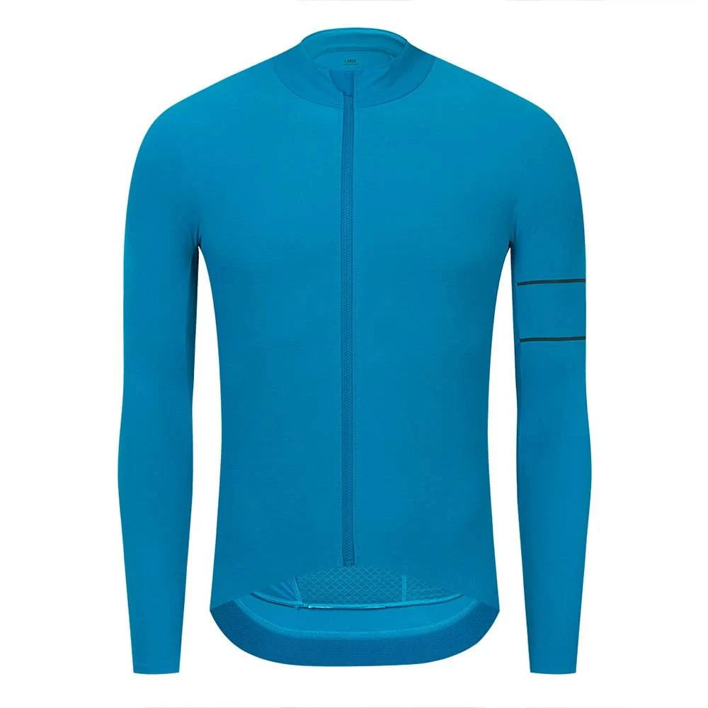 YKYWBIKE Men's Cycling Jersey Autumn 10-20°C Thermal Fleece Bicycle Jacket Long Sleeve Winter Warm Road Bike Jersey MTB Pro-WAYBIKER