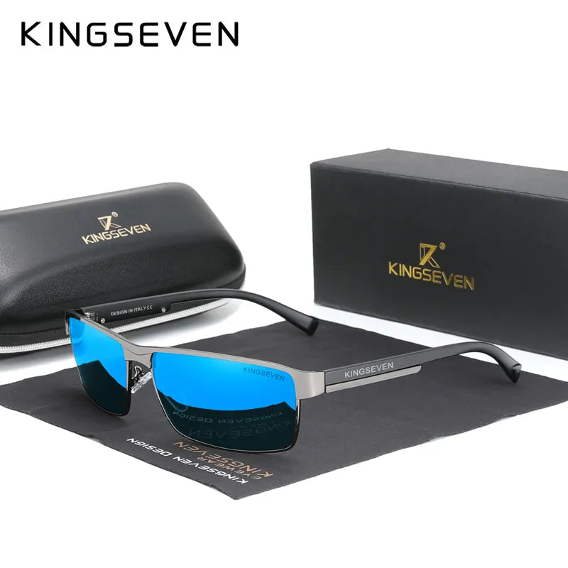 KINGSEVEN NEW Polarized Sunglasses Men Women Driving Square Eyewear Men's Sun Glasses Male Goggle UV400 Gafas De Sol-WAYBIKER