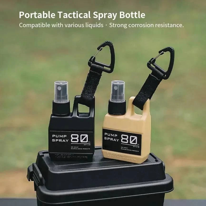80ml Pump Spray Bottle Portable Empty Cosmetic Containers with Buckle Alcohol Perfume Refillable for Outdoor Camping Hiking-WAYBIKER