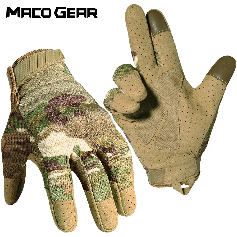 Cycling Equipment Tactical Touch Screen Gloves Riding Bike Full Finger Mittens Ski Moto Bicycle Fishing Antiskid Work Glove Men-WAYBIKER