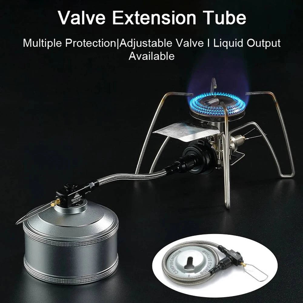 Outdoor Camping GasStoves Adaptor GasTank Connect Hose with Valves Flat GasTank Connector Extension Hose Stoves Accessories-WAYBIKER