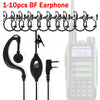 10pcs BAOFENG Radio 2pin K Port Earpiece Ptt Mic Headset for Handheld Walkie Talkie Earphone For UV5R UV10R BF-888S UV16