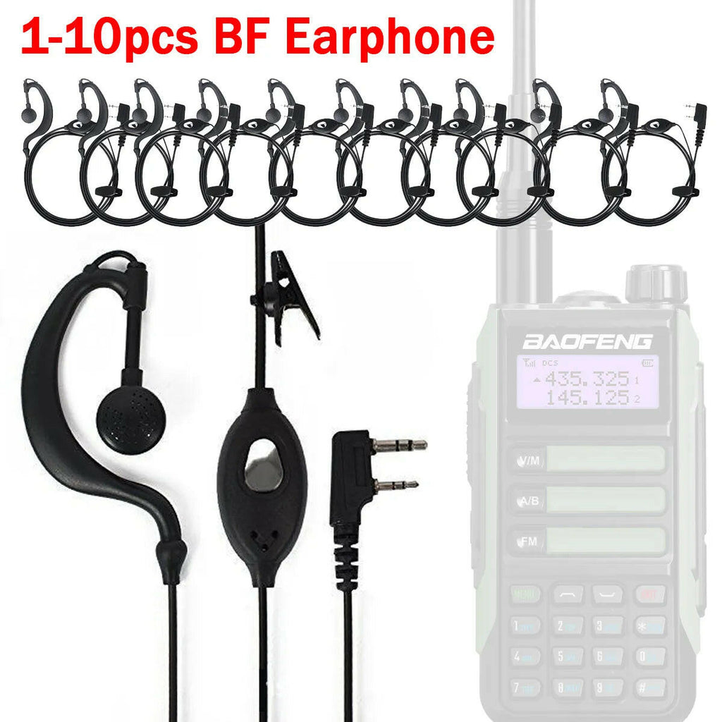 BAOFENG Radio 2pin K Port Earpiece Ptt Mic Headset for Handheld Walkie Talkie Earphone For UV5R UV10R BF-888S UV16-WAYBIKER