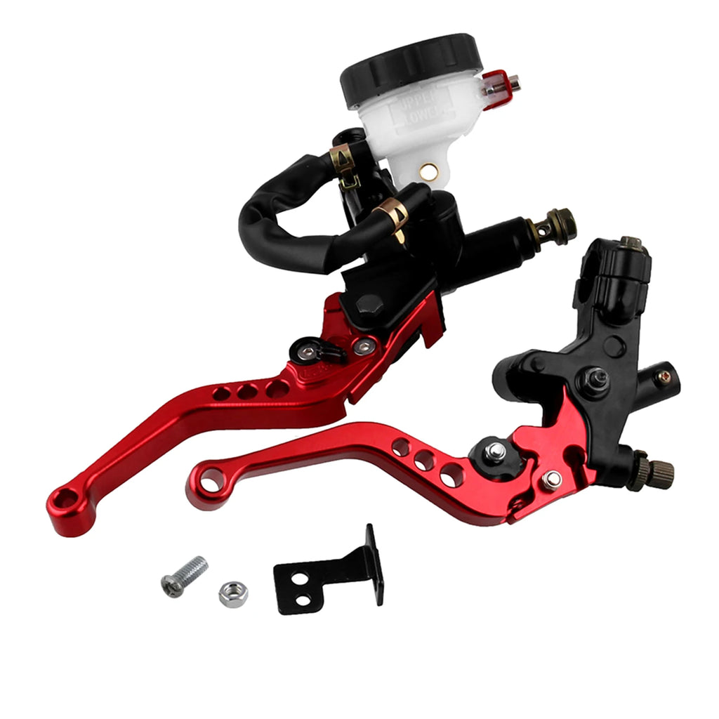 Universal Modified CNC Brake Upper Pump 7/8 22mm Hydraulic Pump Adjustable Horn Clutch Assembly Red Accessories Color Random-WAYBIKER
