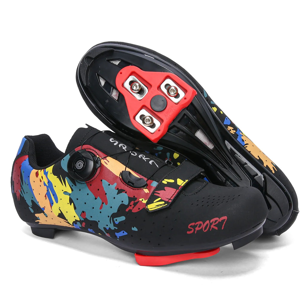 Cycling Shoes MTB Men SPD Road Dirt Bike Shoes Route Cleat Flat Sneaker Racing Women Bicycle Mountain Biking Shoes-WAYBIKER