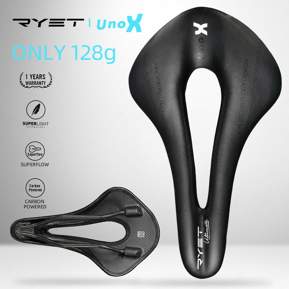 RYET Bicycle Saddle Ultralight Carbon Leather Road Bike MTB Racing Pu Soft Seat Cushion OVAL RAIL 7*9 Seating Cycling Parts-WAYBIKER