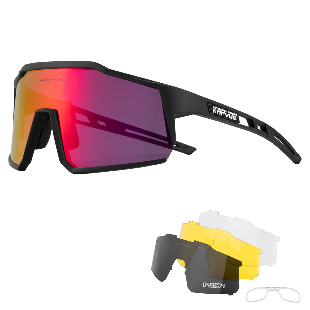 KAPVOE Cycling Glasses TR90 Frame for Men Women UV400 Outdoor Sports Sunglasses Cycling MTB Driving Baseball Running Glasses-WAYBIKER