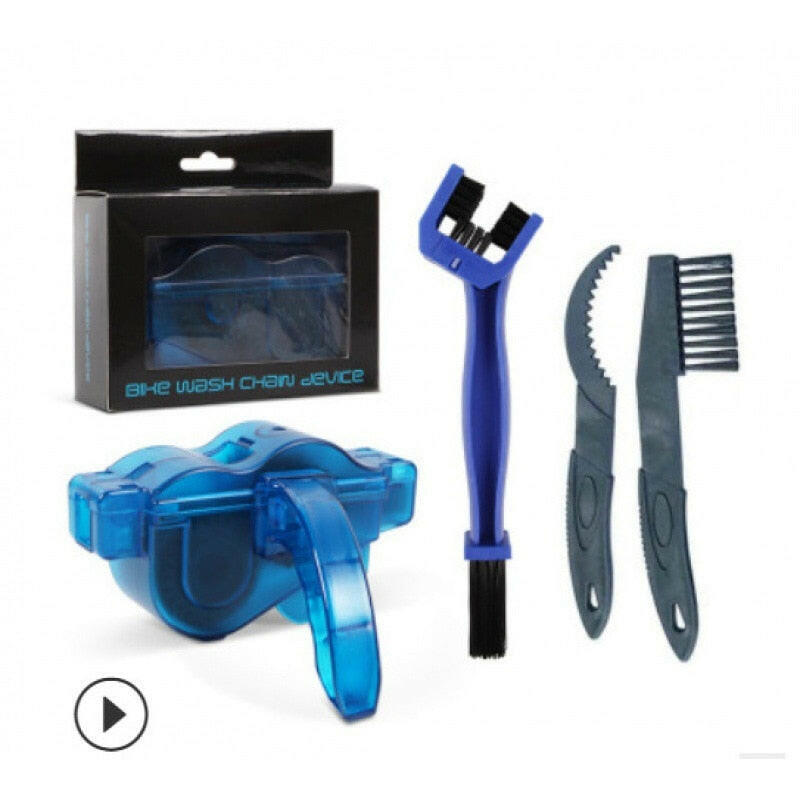 Portable Bicycle Chain Cleaner Motorcycle Road Bike Chain Clean Brush Bicycle Clean Tool Kit Cycling Chain Cleaner Maintenance-WAYBIKER
