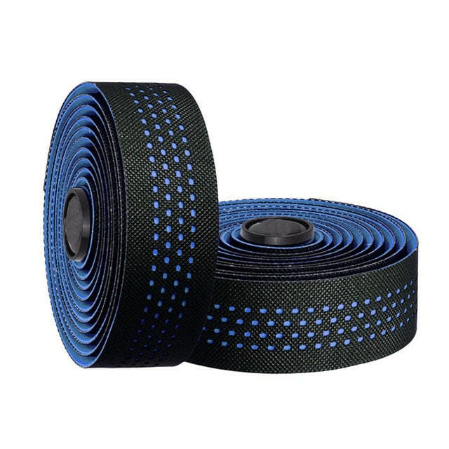 1pair Perforated Breathable Handlebar Tapes Non-slip Road Bike Bar Tape EVA/PU Soft Anti-Vibration Wrap Tape Durable Bar Bartape