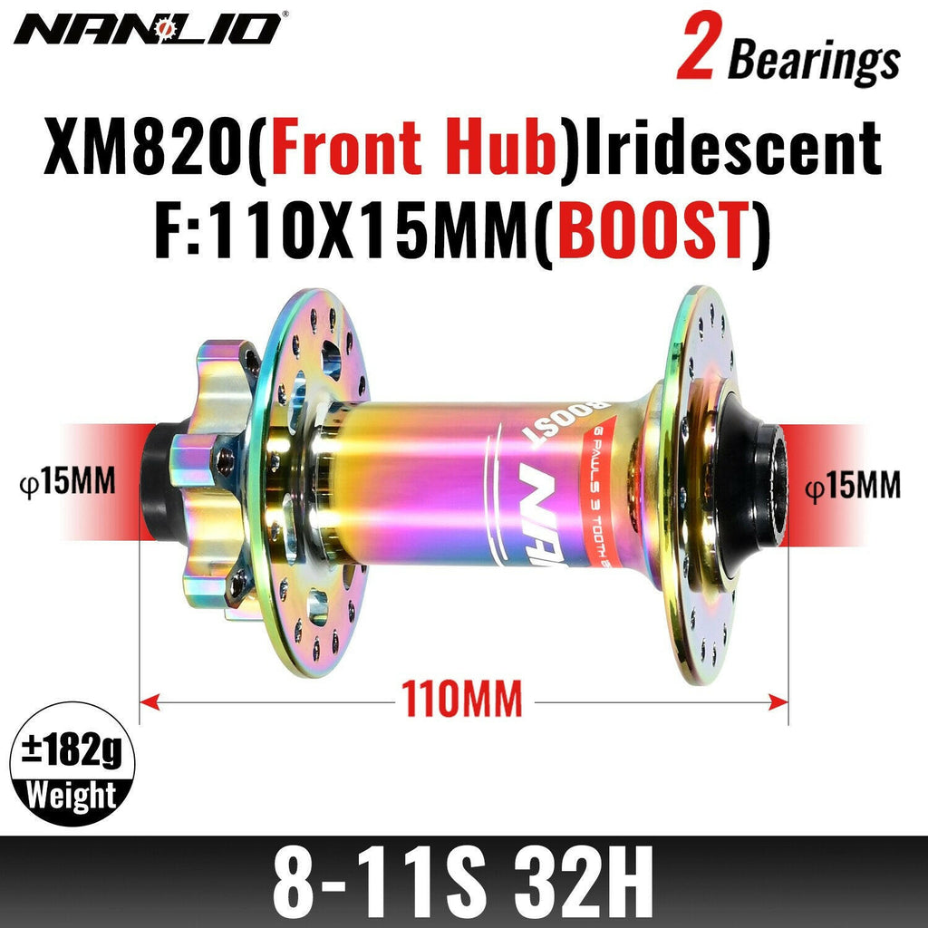 NanLio XM820 Boost Bicycle Hub Front 110x15MM Rear 12x148MM THRU TA 28H 32 Holes HG XD MS 8s 9s 10s 11s 12 Speed E-Bike Part-WAYBIKER