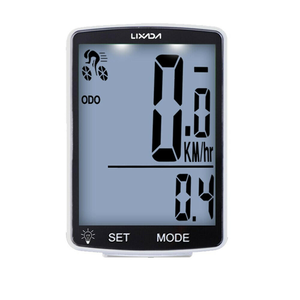 LIXADA Wireless Bike Computer LCD Screen Bicycle Computer Mountain Bike Speedometer Odometer IPX6 Waterproof Cycling Stopwatch-WAYBIKER