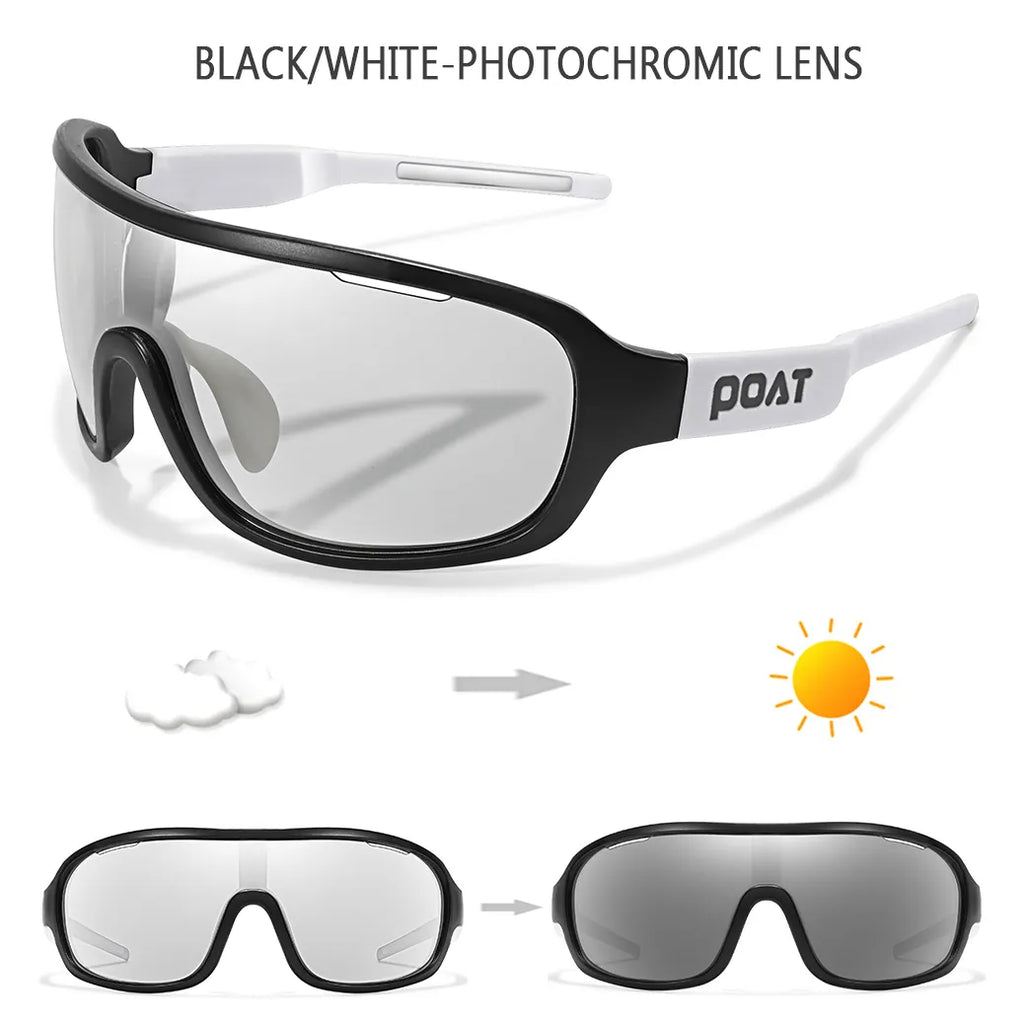 POAT BRAND Polarized  Photochromic Men Women Eyewear Sports Outdoor Road Cycling  Cycling Fishing Sunglasses Male Bike Glasses-WAYBIKER