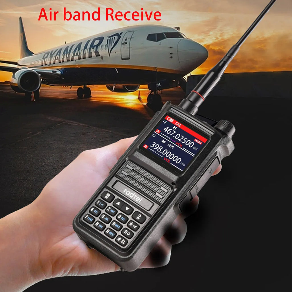 Radtel RT-470X Multi-bands Ham Walkie-Talkies 256CH Air Band Two Way Radio Station Aviation NOAA Police Marine Transceiver PTT-WAYBIKER