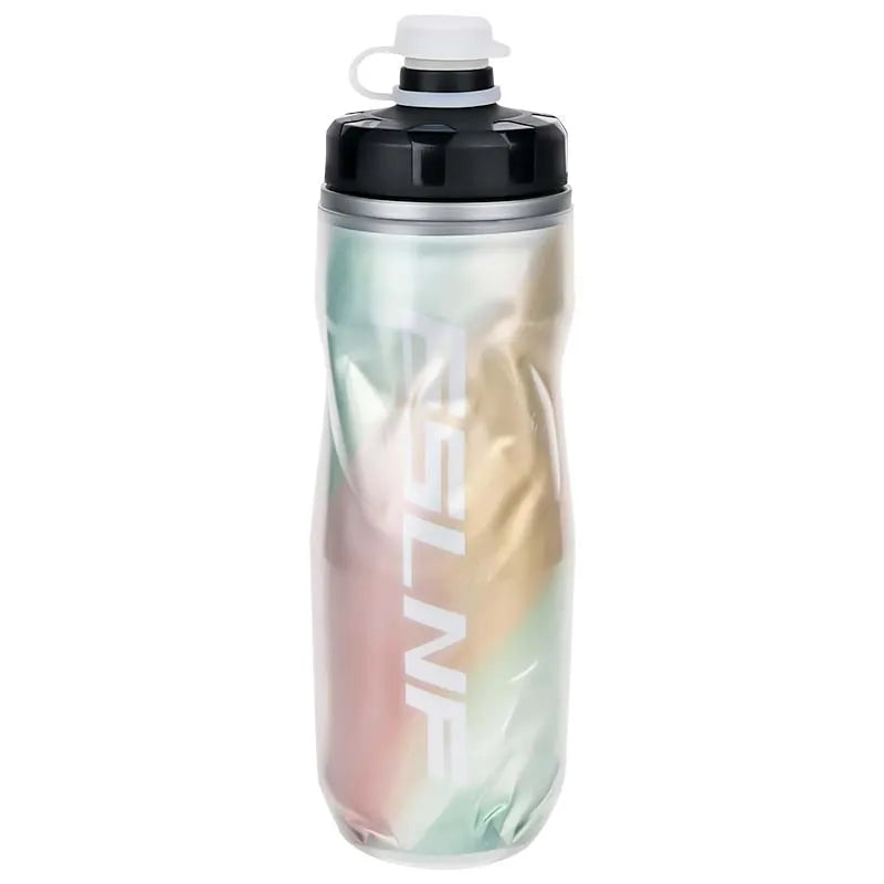 Cycling Water Bottle 610ml Squeeze Sports Double Layer Lce Cold Bottle Sports Outdoor Drinking Fitness Water Cup Bicycle Kettle-WAYBIKER