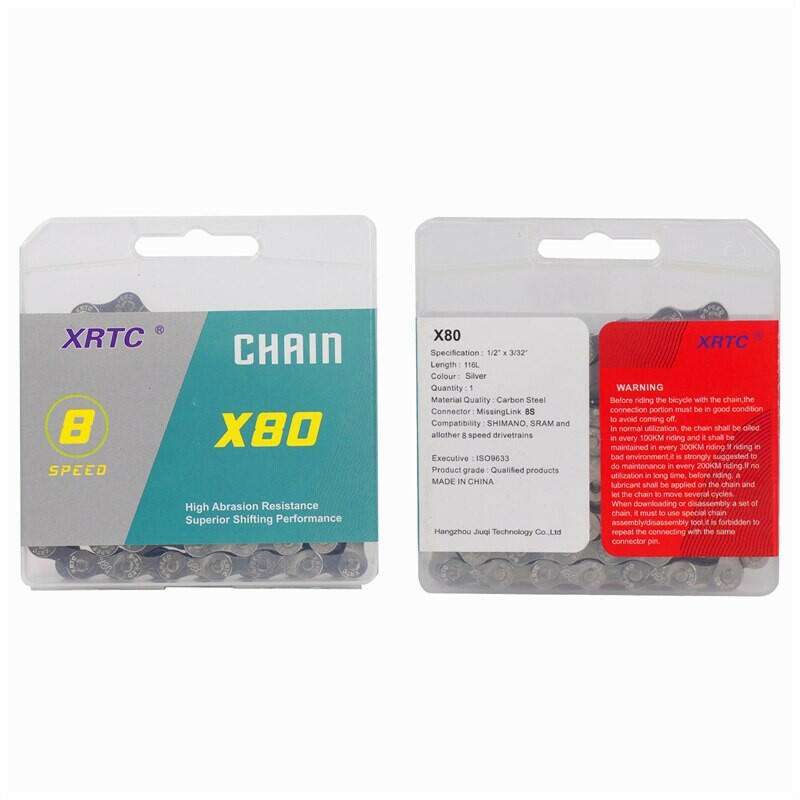 XRTC 6,7,8/9/10 Speed 116 Links Bicycle Chains (1/2x3/32-Inch,1/2x11/128-Inch/) Compatible with 8S,9S-WAYBIKER