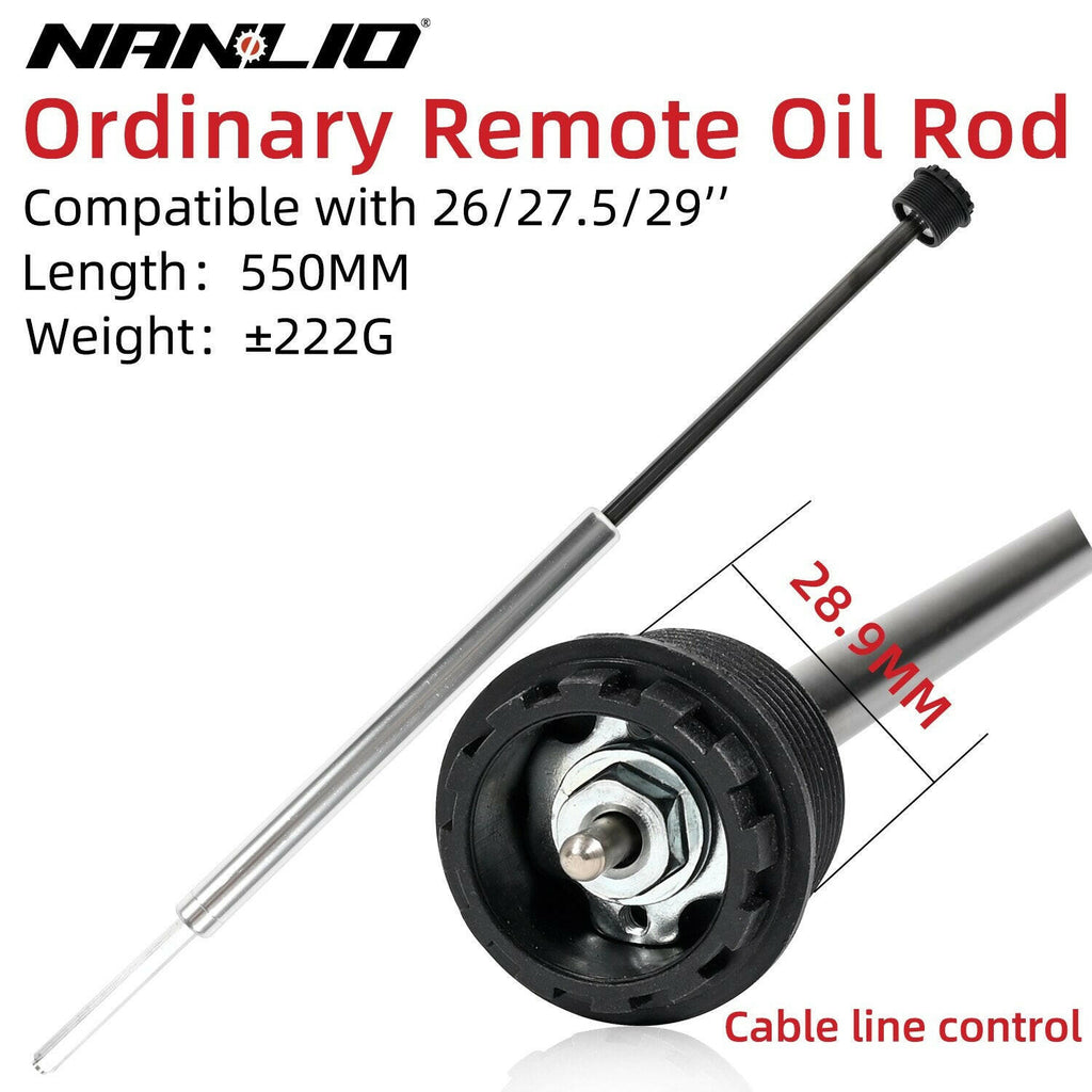 Nanlio Bicycle Suspension Forks Repair Part Oil Damping Rod 26/27.5/29 Alloy Steel Manual Remote Control Replace Accessories-WAYBIKER
