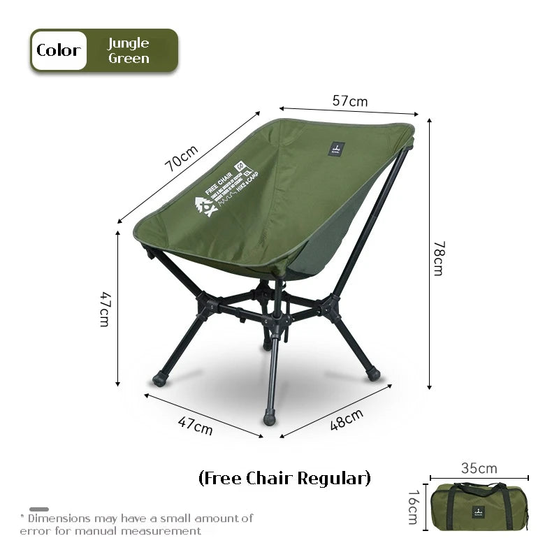 Difeike Outdoor Folding Camping Chair Portable New Moon Chair Outdoor High Back Lounge Chair Aluminum Alloy Free Lounge Chair-WAYBIKER