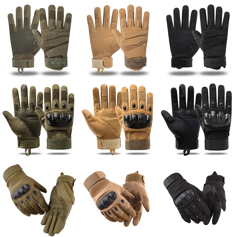 Touch Screen Army Military Tactical Gloves Paintball Airsoft Shooting Combat Anti-Skid Bicycle Hard Knuckle Full Finger Gloves-WAYBIKER