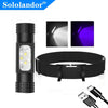 395nm UV XPG G2 LED Mini Headlamp High Power White Purple Light Headlight Type-C 18650 Head Torch Multi-function Flashlight Lamp-WAYBIKER