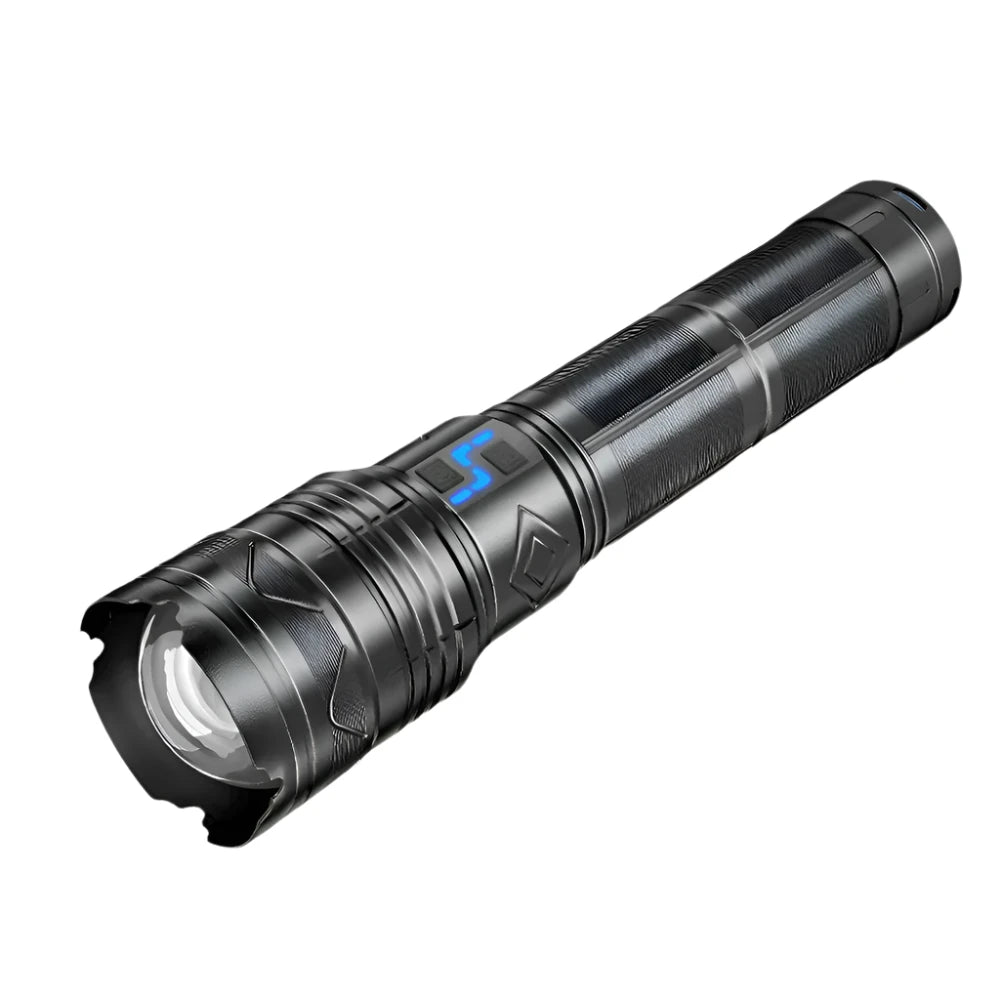 Powerful 100W LED Flashlight USB Rechargeable Zoomable lamp Torch With Built in battery 10000Mah Emergency lantern Outdoor-WAYBIKER