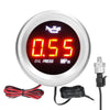 52mm Oil Pressure Gauge Car Digital Meter LED Display 9-35V with 1/8NPT Sensor Alarm Function Interior accessories-WAYBIKER
