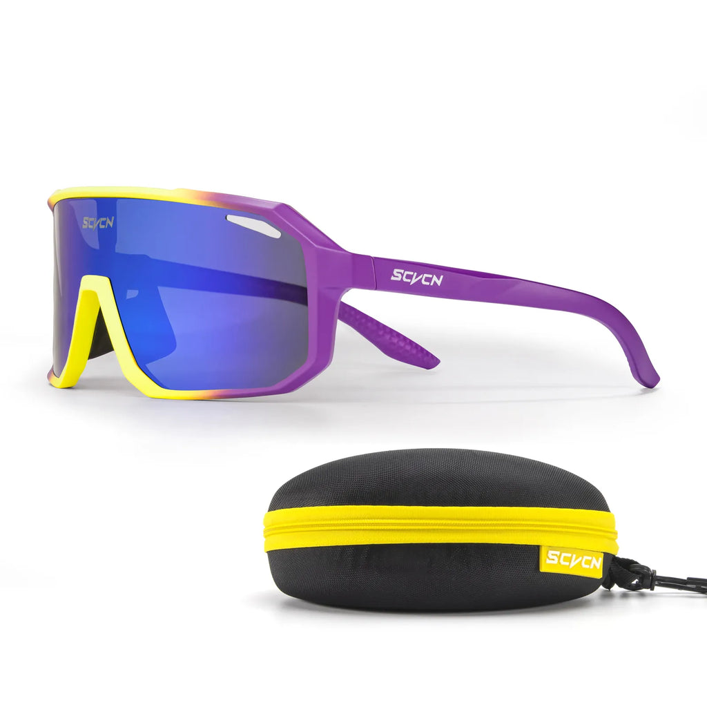 SCVCN Men Women Outdoor Sports Photochromic Cycling Sunglasses Male MTB Bicycle Glasses  Road Running Fishing Goggles With Case-WAYBIKER