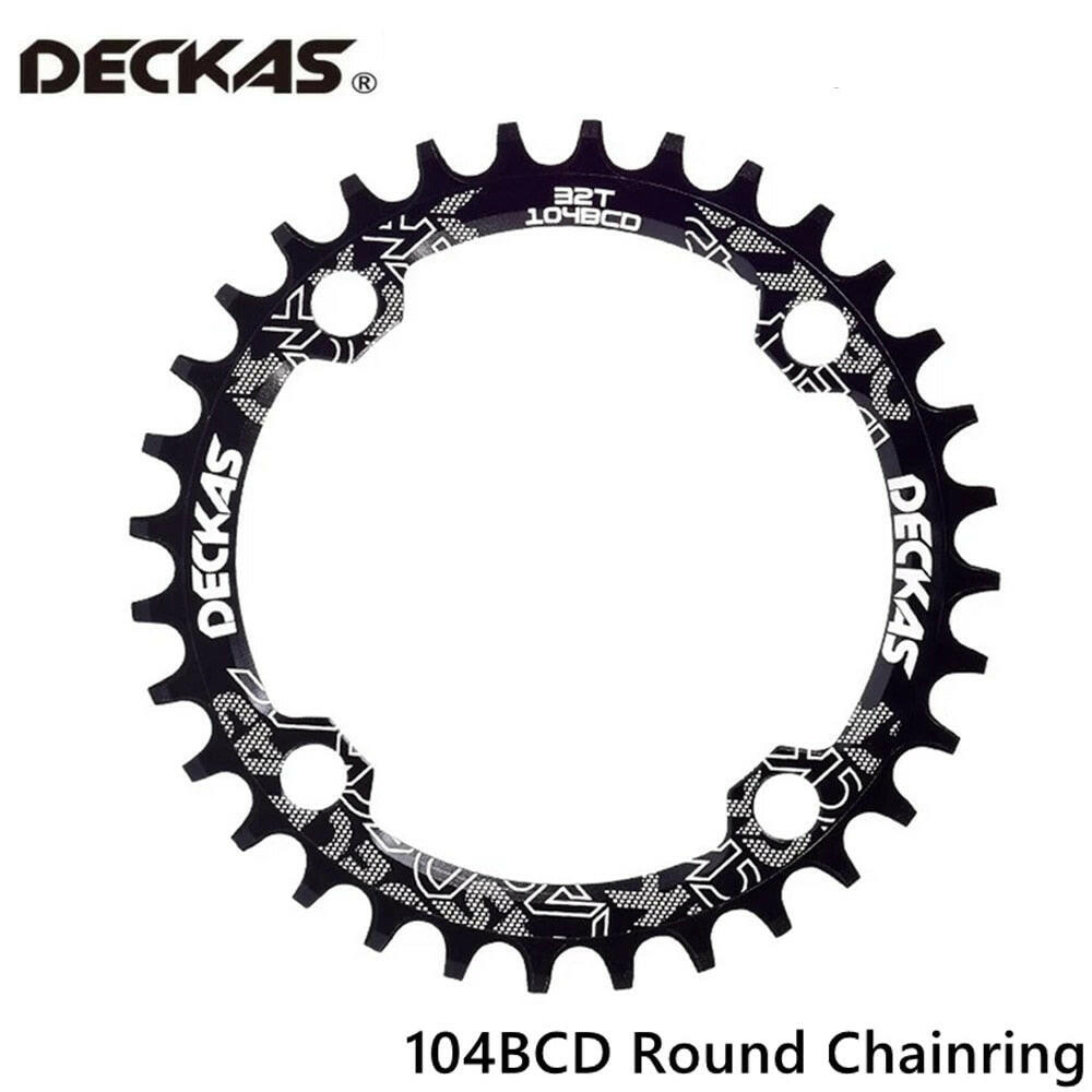 Deckas 104BCD Round Narrow Wide Chainring MTB Mountain bike bicycle 104BCD 32T 34T 36T 38T crankset Tooth plate Parts 104 BCD-WAYBIKER