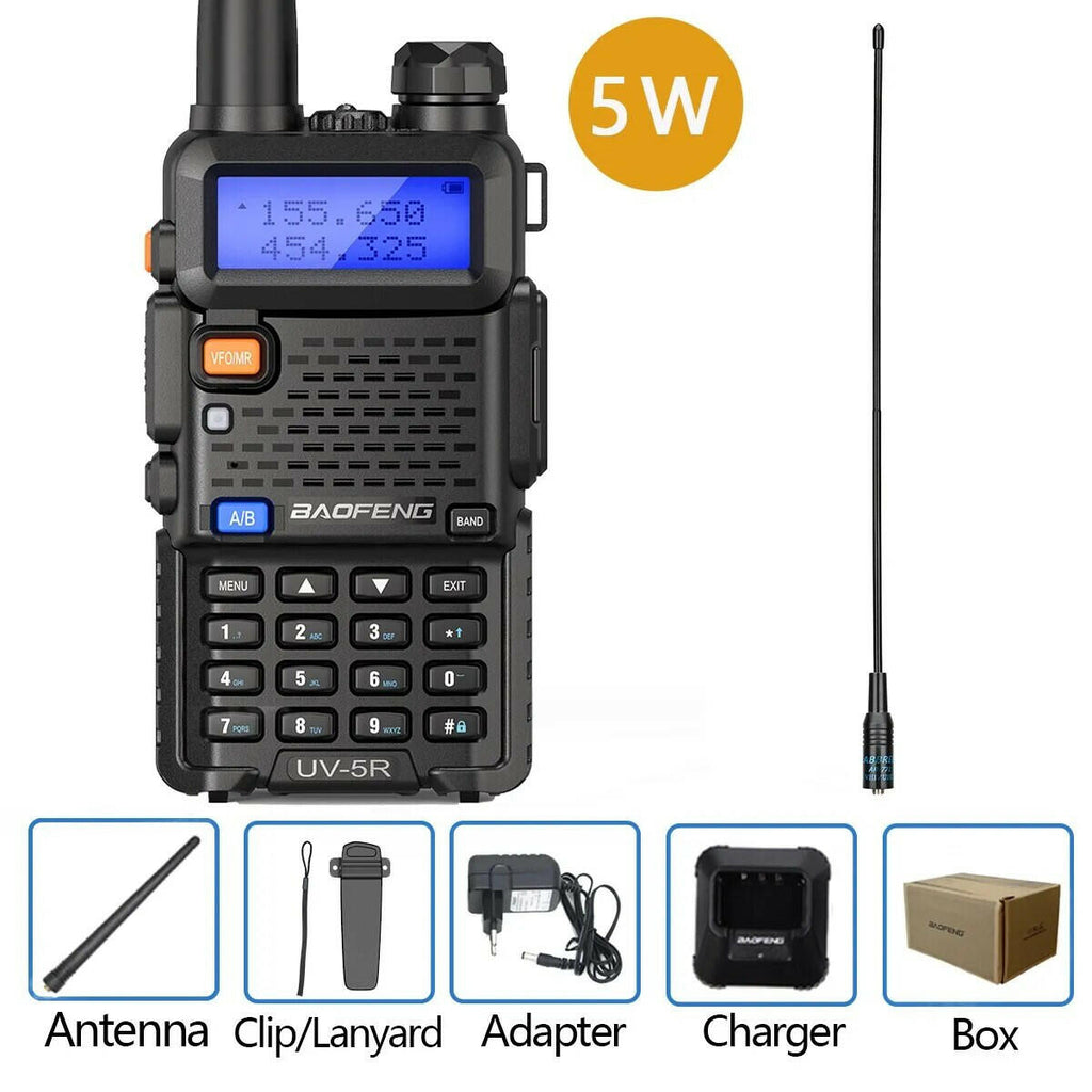 Baofeng Walkie Talkie UV 5R 5W 8W Dual Band Ham Two Way Radio Vhf Uhf FM Radio Handheld Transceiver Hunting 16KM-WAYBIKER