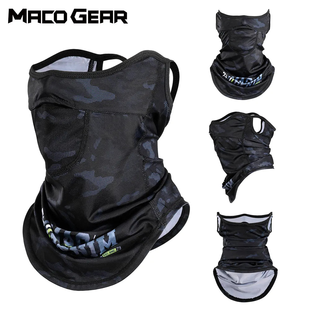 Summer Cycling Face Cover Traingle Mask Bandana Hanging Ear Windproof Sports Hiking Running Bicycle Neck Gaiter Scarf Men Women-WAYBIKER