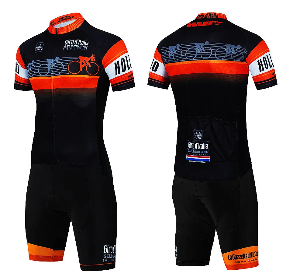 Tour De Giro D'ITALIA Cycling jersey Sets Mens Cycling Clothing Summer Short Sleeve Quick-dry MTB bike suit Ropa Ciclismo estivo-WAYBIKER