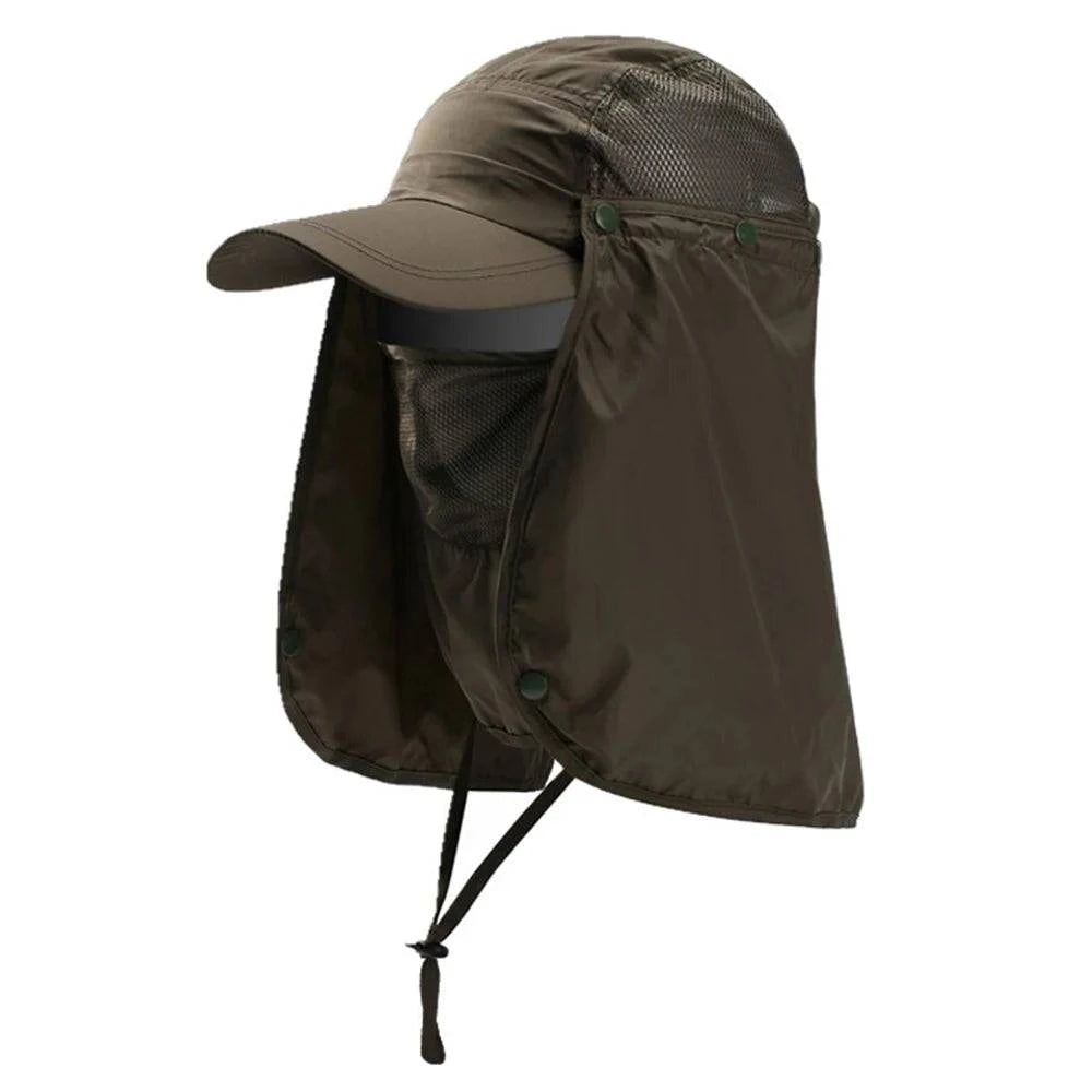 Outdoor Sport Hiking Visor Hat UV Guard Face Neck Cover Fishing Sun Protection Cap For Camping Climbing-WAYBIKER