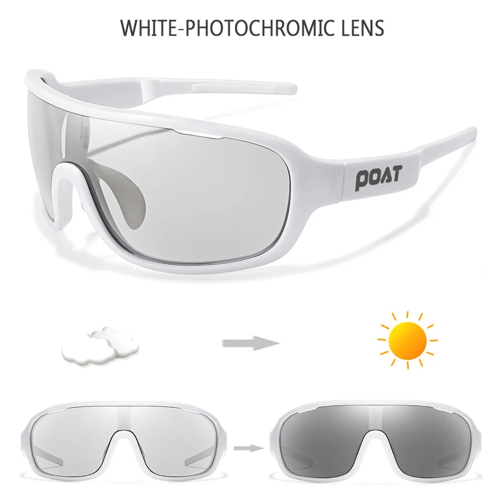 POAT BRAND Polarized  Photochromic Men Women Eyewear Sports Outdoor Road Cycling  Cycling Fishing Sunglasses Male Bike Glasses-WAYBIKER