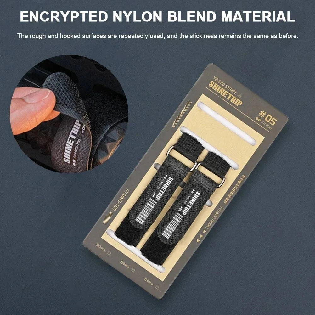 ShineTrip Lashing Strap Nylon Encrypted with Buckles Tie Down Straps Strongly Sticky Tie Down for Flashlight Spice Bottle-WAYBIKER