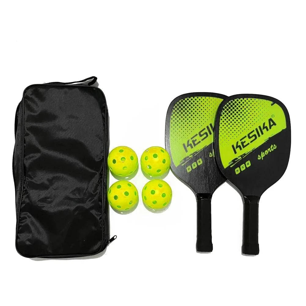 Pickleball Paddle Set Pickleball Rackets Ball Set 2 Rackets & 4 Pickleball Balls with Carrying Bag for Men Women 2022 New-WAYBIKER