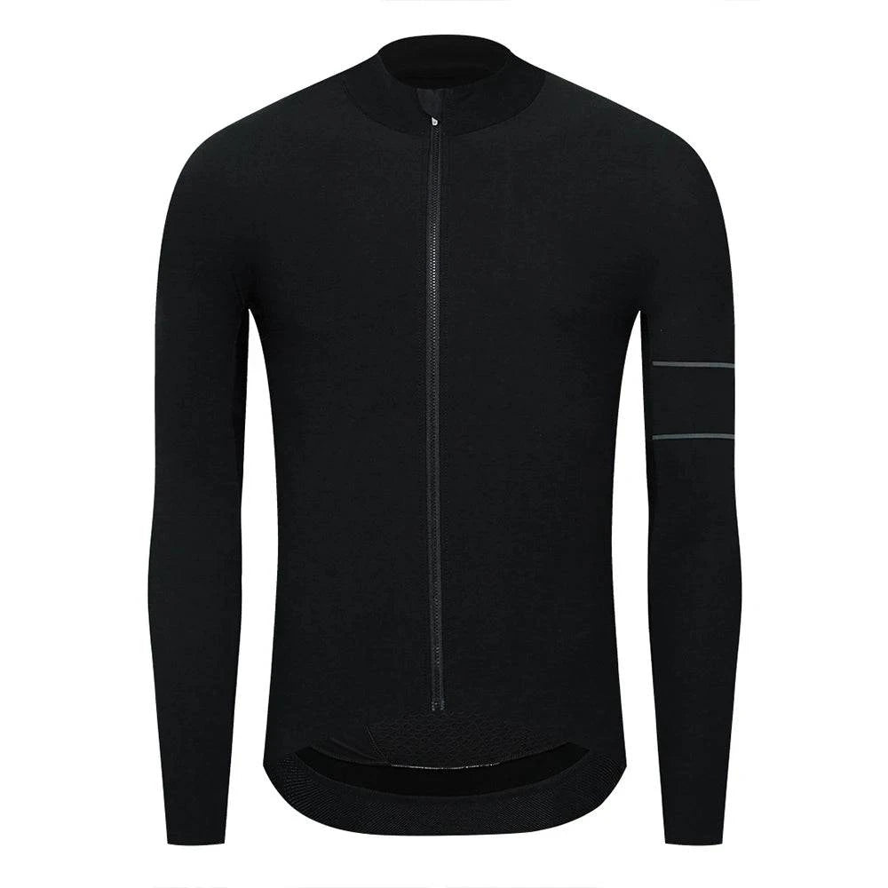 YKYWBIKE Autumn Men's Cycling Jersey Fleece Thermal Bike Jacket Bicycle Jersey MTB Road Bike Long Sleeve Bicycle Clothing-WAYBIKER