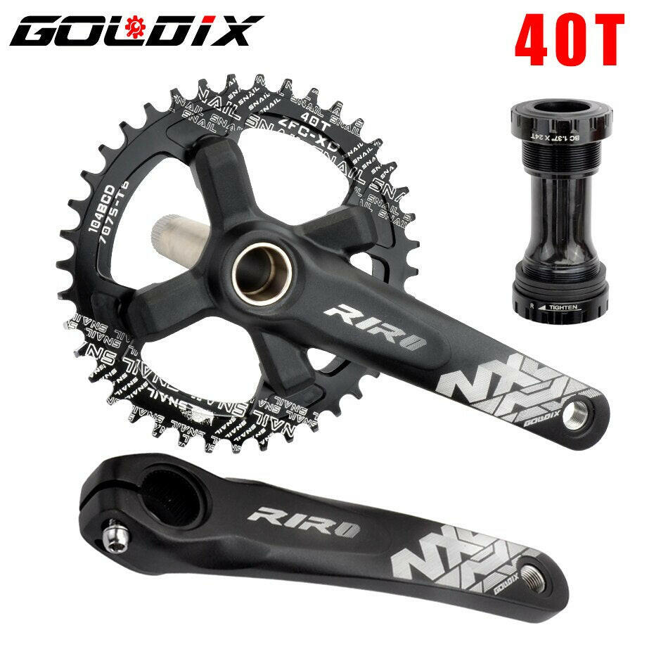 GOLDIX NX Bicycle Crankset 104BCD Wide Narrow 32-42T Chainring 170/175mm Forged Crank Compatible with SHIMANO/SRAM 11-12Speed-WAYBIKER