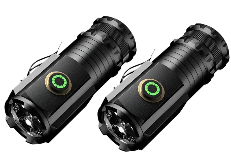 3 F350 LED Mini  Flashlight Powerful Type-C Rechargeable 18350 Battery Torch SST20 2000LM Lamp with Tail Magnet Tactical Lantern-WAYBIKER