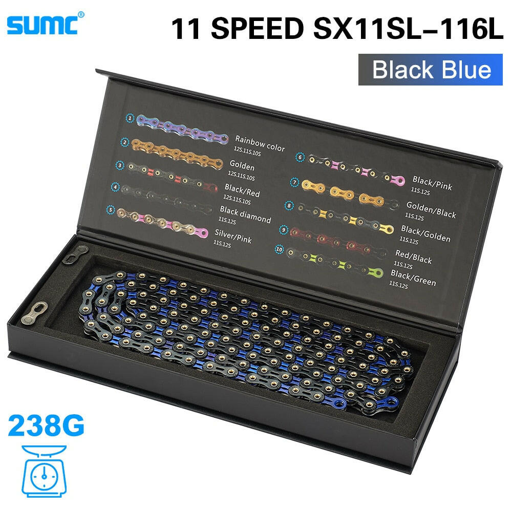 SUMC Bicycle Chain SX11SL 11Speed 116L With MissingLink 11V Mountainbike/Road Bike Diamond Chain Bicycle Part With Original box-WAYBIKER