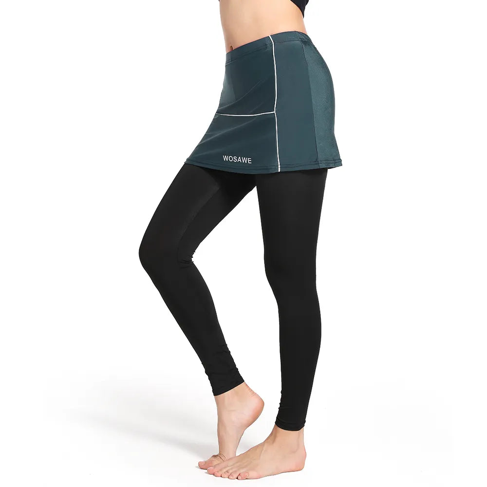 WOSAWE Women's Cycling Tights Spandex Bike Pants Bottoms Breathable Mountain Bicycle MTB Road Bike Cycling Pant-WAYBIKER