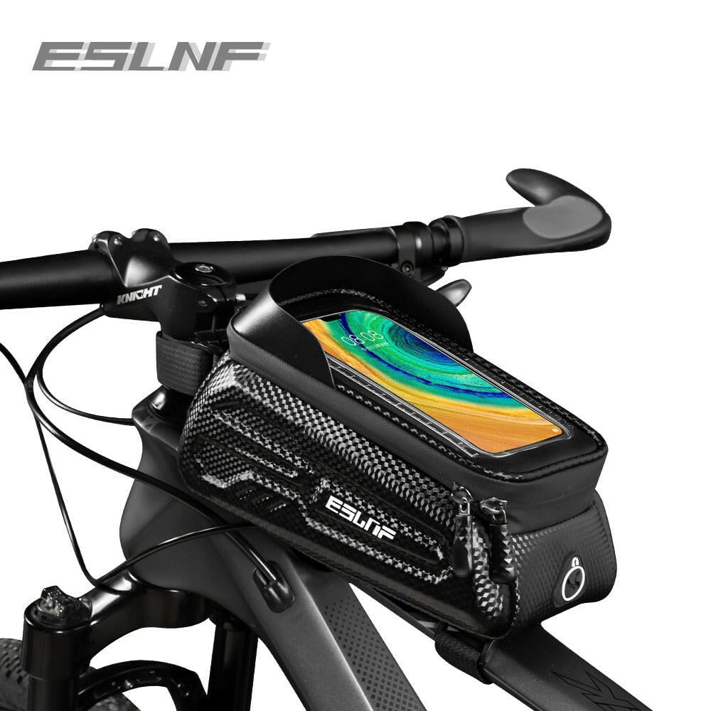 ESLNF Bicycle Bag Waterproof Touch Screen Cycling Bag Top Front Tube Frame MTB Road Bike Bag 6.5 Phone Case Bike Accessories-WAYBIKER
