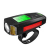 3 in 1 USB Bicycle Flashlight 5 LED Bicycle Computer/Horn Bike Front Light IPX4 Waterproof Headlight Odometer Bike Accessories-WAYBIKER