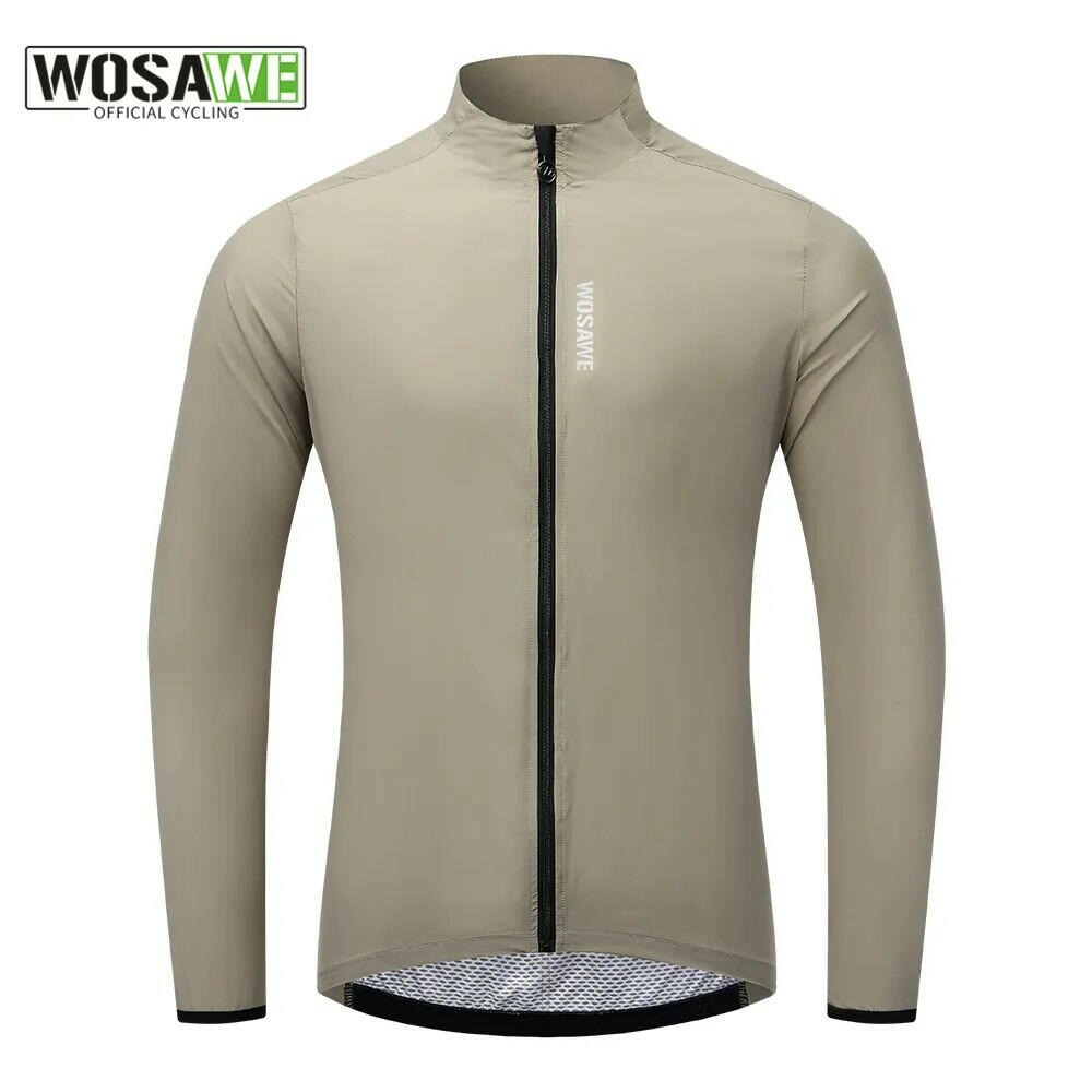 WOSAWE Men's Cycling Windbreaker Windproof Jacket Man Bicycle Jacket Ultralight Packable Road Bike Wind Jacket Vest Sleeveless-WAYBIKER